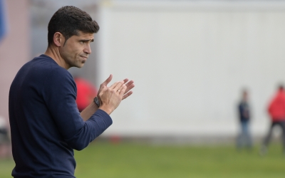 Hidalgo, en el partit de la temporada passada a Olot | Roger Benet